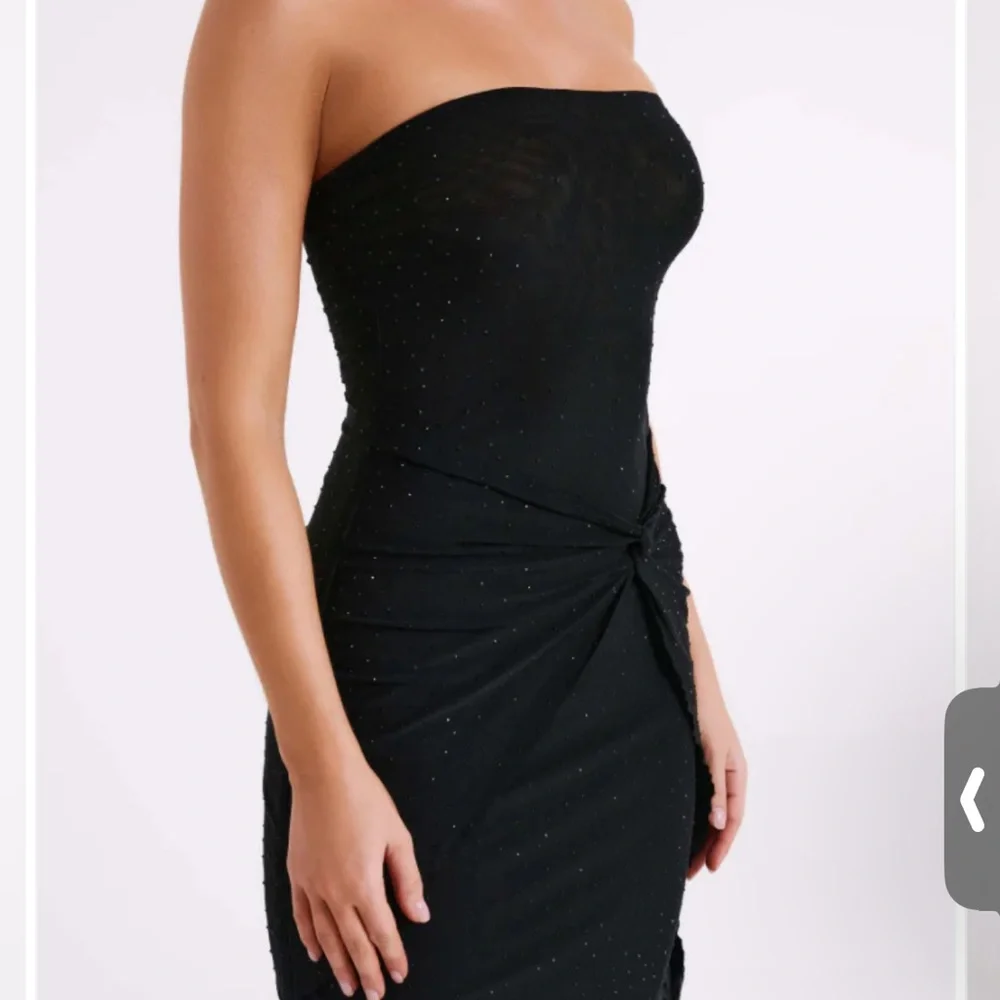 Meshki Black Mesh Strapless Maxi Dress - Picture 3 of 3